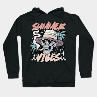 "Summer Vibes" Funny Skull Hoodie